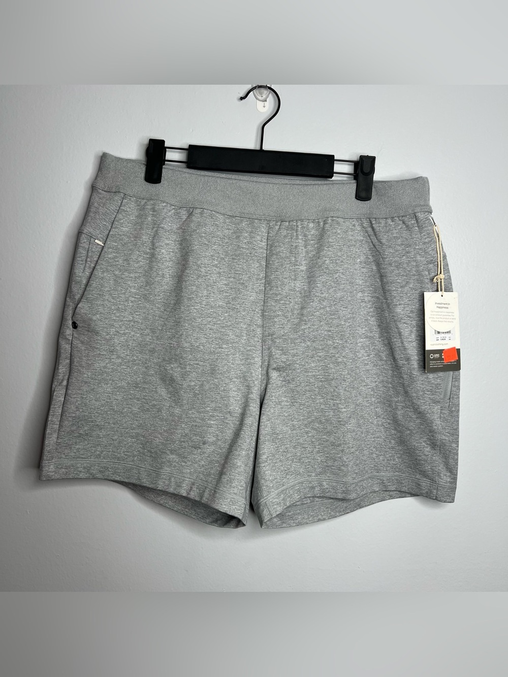 Vuori Light Heather Gray Athletic Shorts
